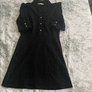 Zara Black Floral Lace Blouse